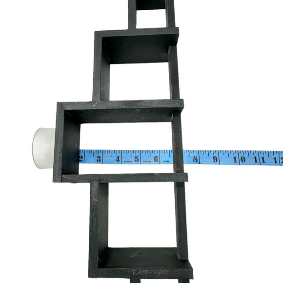 Order Home Collection 5 pc Tiered Wood Glass Votive Holder with Candles NIB - Picture 8 of 9